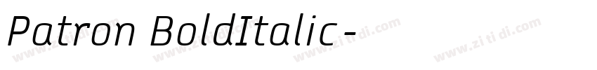 Patron BoldItalic字体转换